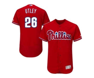 Men Philadelphia Phillies #26 Chase Utley Red Flexbase Authentic Collection Stitched MLB Jersey