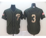 Men Philadelphia Phillies #3 Bryce Harper Green Salute to Service Stitched MLB Jersey