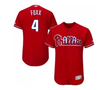 Men Philadelphia Phillies #4 Jimmy Foxx Red Flexbase Authentic Collection Stitched MLB Jersey