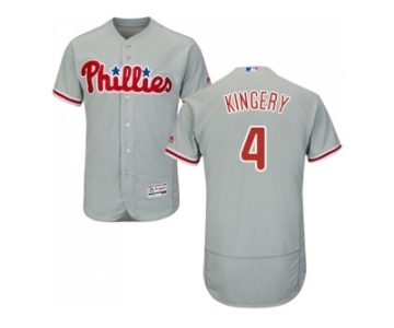 Men Philadelphia Phillies #4 Scott Kingery Grey Flexbase Authentic Collection Stitched MLB Jersey