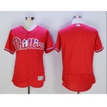 Men Philadelphia Phillies blank Majestic red Flexbase Authentic Collection Player Jersey