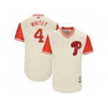 Men's 2017 Little League World Series Phillies #4 Andres Blanco Whitey Tan Jersey