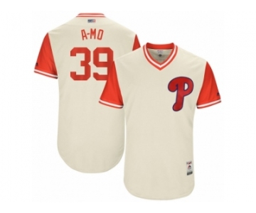 Men's 2017 Little League World Series Phillies Adam Morgan #39 A-Mo Tan Jersey