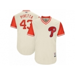 Men's 2017 Little League World Series Phillies Nick Pivetta #43 Pivetta Tan Jersey