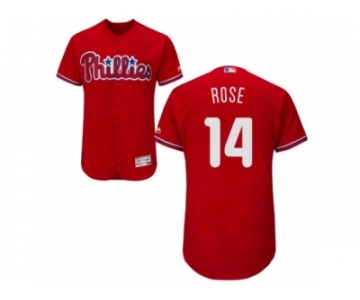 Men's Majestic Philadelphia Phillies #14 Pete Rose Red Flexbase Authentic Collection MLB Jersey