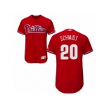 Men's Majestic Philadelphia Phillies #20 Mike Schmidt Red Flexbase Authentic Collection MLB Jersey