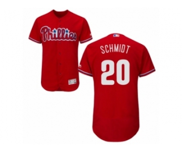 Men's Majestic Philadelphia Phillies #20 Mike Schmidt Red Flexbase Authentic Collection MLB Jersey