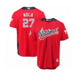 Men's Majestic Philadelphia Phillies #27 Aaron Nola Game Red National League 2018 MLB All-Star MLB Jersey