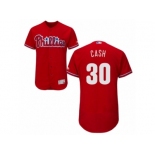 Men's Majestic Philadelphia Phillies #30 Dave Cash Red Flexbase Authentic Collection MLB Jersey