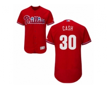 Men's Majestic Philadelphia Phillies #30 Dave Cash Red Flexbase Authentic Collection MLB Jersey