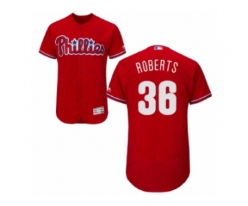 Men's Majestic Philadelphia Phillies #36 Robin Roberts Red Flexbase Authentic Collection MLB Jersey