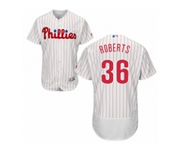 Men's Majestic Philadelphia Phillies #36 Robin Roberts White Red Strip Flexbase Authentic Collection MLB Jersey