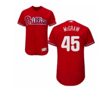 Men's Majestic Philadelphia Phillies #45 Tug McGraw Red Flexbase Authentic Collection MLB Jersey