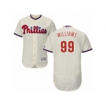 Men's Majestic Philadelphia Phillies #99 Mitch Williams Cream Flexbase Authentic Collection MLB Jersey