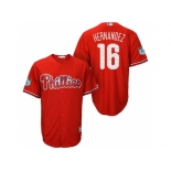 Men's Philadelphia Phillies #16 Cesar Hernandez 2017 Spring Training Cool Base Stitched MLB Jersey