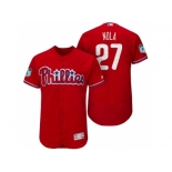 Men's Philadelphia Phillies #27 Aaron Nola 2017 Spring Training Flex Base Authentic Collection Stitched Baseball Jersey