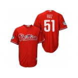 Men's Philadelphia Phillies #51 Carlos Ruiz 2017 Spring Training Cool Base Stitched MLB Jersey