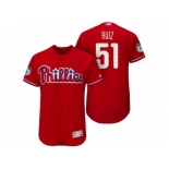 Men's Philadelphia Phillies #51 Carlos Ruiz 2017 Spring Training Flex Base Authentic Collection Stitched Baseball Jersey