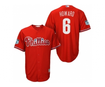 Men's Philadelphia Phillies #6 Ryan Howard 2017 Spring Training Cool Base Stitched MLB Jersey