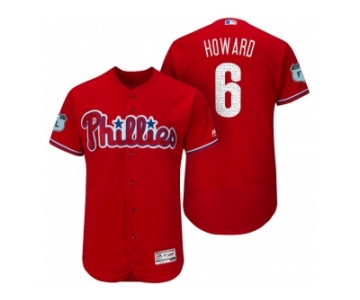 Men's Philadelphia Phillies #6 Ryan Howard 2017 Spring Training Flex Base Authentic Collection Stitched Baseball Jersey