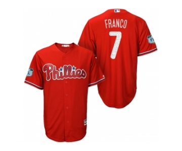 Men's Philadelphia Phillies #7 Maikel Franco 2017 Spring Training Cool Base Stitched MLB Jersey