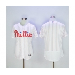 Men's Philadelphia Phillies Blank Majestic White Flexbase Authentic Collection Team Jersey