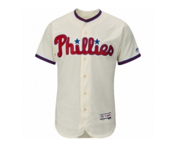 Men's Philadelphia Phillies Majestic Blank Alternate Ivory Flex Base Authentic Collection Team Jersey