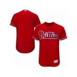 Men's Philadelphia Phillies Majestic Blank Fashion Scarlet Flex Base Authentic Collection Team Jersey