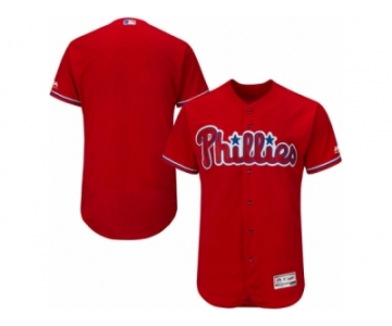 Men's Philadelphia Phillies Majestic Blank Fashion Scarlet Flex Base Authentic Collection Team Jersey