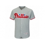 Men's Philadelphia Phillies Majestic Road Blank Gray Flex Base Authentic Collection Team Jersey