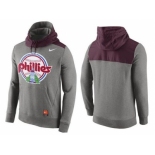 Men's Philadelphia Phillies Nike Gray Cooperstown Collection Hybrid Pullover Hoodie