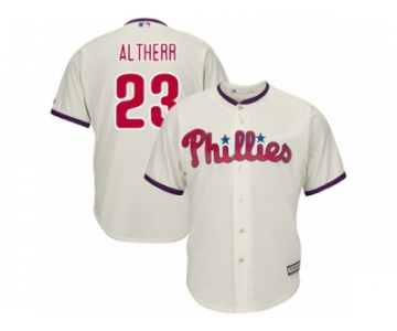 Philadelphia Phillies #23 Aaron Altherr Replica Cream Alternate Cool Base MLB Jersey