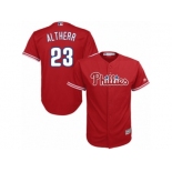 Philadelphia Phillies #23 Aaron Altherr Replica Red Alternate Cool Base MLB Jersey