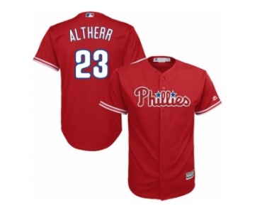 Philadelphia Phillies #23 Aaron Altherr Replica Red Alternate Cool Base MLB Jersey