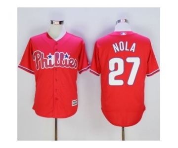 Philadelphia Phillies #27 Aaron Nola Red New Cool Base Stitched Baseball Jersey