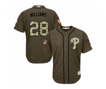 Philadelphia Phillies #28 Mitch Williams Green Salute to Service Stitched Baseball Jersey