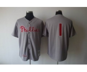 mlb jerseys philadelphia phillies #1 ashburn m&n grey