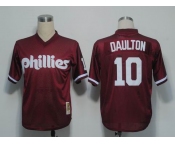 mlb jerseys philadelphia phillies #10 daulton red m&n 1991