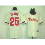 mlb jerseys philadelphia phillies #25 thome cream