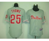 mlb jerseys philadelphia phillies #25 thome grey