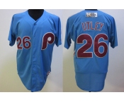 mlb jerseys philadelphia phillies #26 utley m&n blue