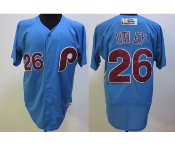 mlb jerseys philadelphia phillies #26 utley m&n blue