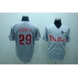 mlb jerseys philadelphia phillies #29 ibanez m&n grey