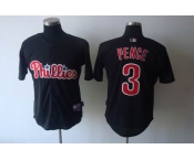 mlb jerseys philadelphia phillies #3 pence black