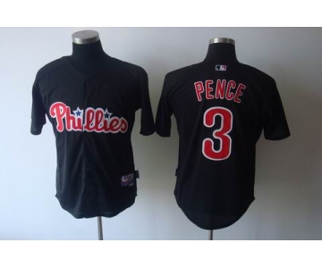 mlb jerseys philadelphia phillies #3 pence black