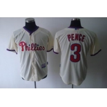 mlb jerseys philadelphia phillies #3 pence cream