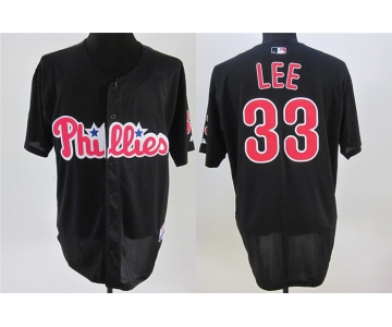 mlb jerseys philadelphia phillies #33 cliff lee black