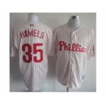 mlb jerseys philadelphia phillies #35 Hamels white(red strip)