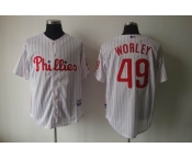 mlb jerseys philadelphia phillies #49 worley white[red strip]