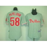 mlb jerseys philadelphia phillies #58 papelbon grey